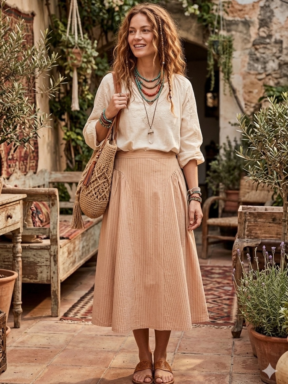 FREE PEOPLE Katia Printed Maxi Skirt size 10